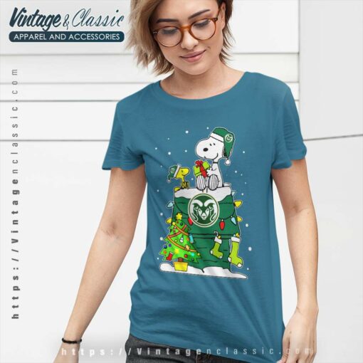 Snoopy Woodstock Colorado State Rams Ugly Christmas Shirt