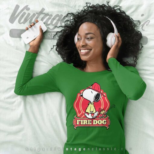 Snoopy Woodstock Fire Dog Shirt