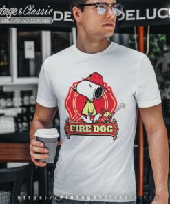 Snoopy Woodstock Fire Dog T Shirt