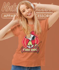 Snoopy Woodstock Fire Dog Women TShirt
