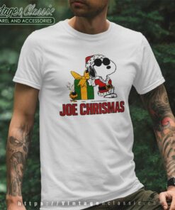 Snoopy Woodstock Joe Christmas 80s T Shirt