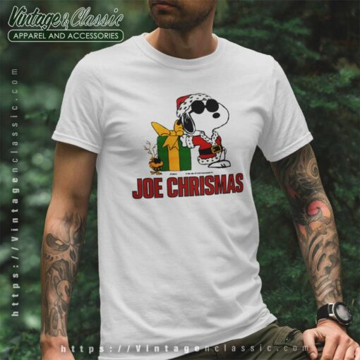 Snoopy Woodstock Joe Christmas 80s Shirt
