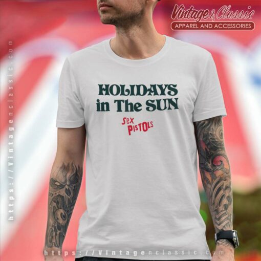Song Holidays In The Sun White Sex Pistols Shirt