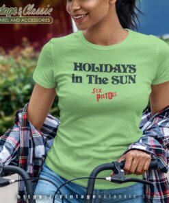 Song Holidays In The Sun White Sex Pistols Women TShirt