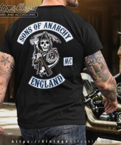 Sons Of Anarchy Mc England T shirt Backside