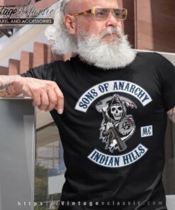 Sons Of Anarchy Mc Indian Hills Biker T shirt