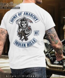 Sons Of Anarchy Mc Indian Hills T shirt Backside