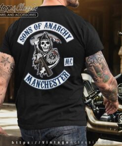 Sons Of Anarchy Mc Manchester T shirt Backside 1