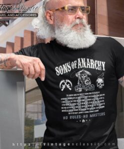 Sons Of Anarchy No Rules No Masters Mens T Shirt