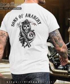 Sons Of Anarchy Reaper Logo Skull T Shirt Back