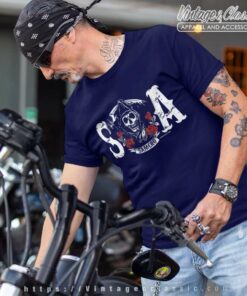 Sons of Anarchy SAMCRO Roses T Shirt