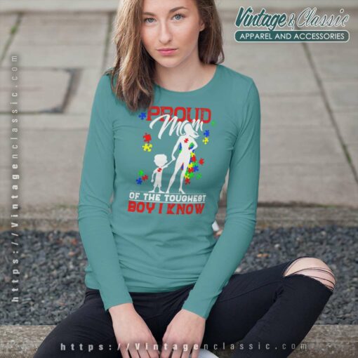Strongest Boy I Know Shirt, For Proud Autism Mom Shirt