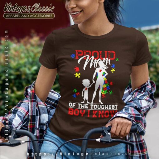 Strongest Boy I Know Shirt, For Proud Autism Mom Shirt