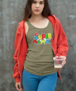 Super Mommio Mothers Day Gamer Tank Top Racerback