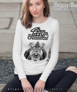 Thin Lizzy Shirt Rocker Infill Logo Long Sleeve Tee