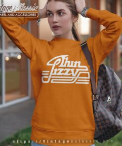 Thin Lizzy Shirt Rocker White Logo Sweatshirt