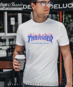 Thrasher Magazine Patriot Flame T Shirt