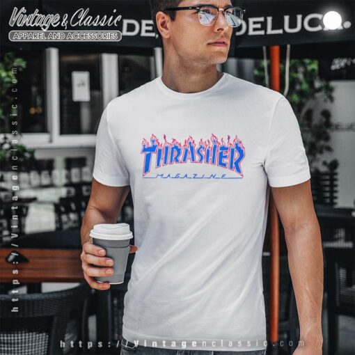 Thrasher Magazine Patriot Flame Shirt