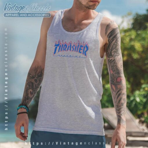 Thrasher Magazine Patriot Flame Shirt