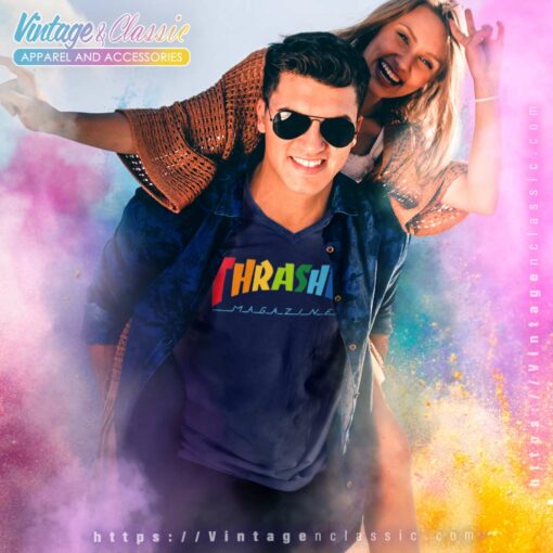 Thrasher Magazine Rainbow Shirt