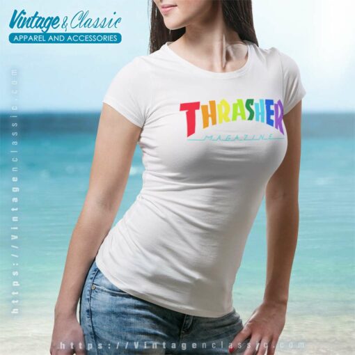 Thrasher Magazine Rainbow Shirt
