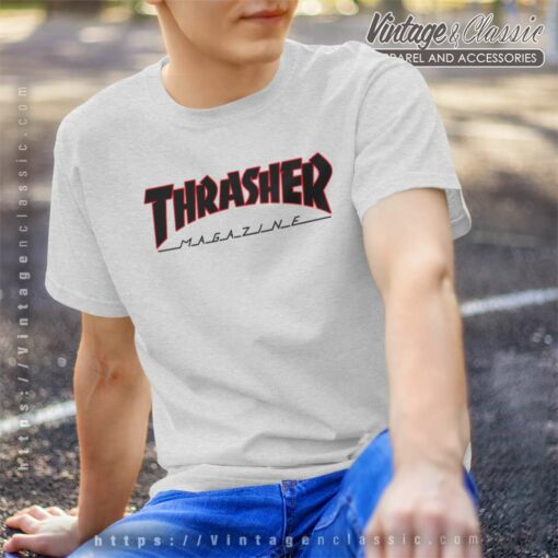 Thrasher Magazine Red Black Logo Shirt