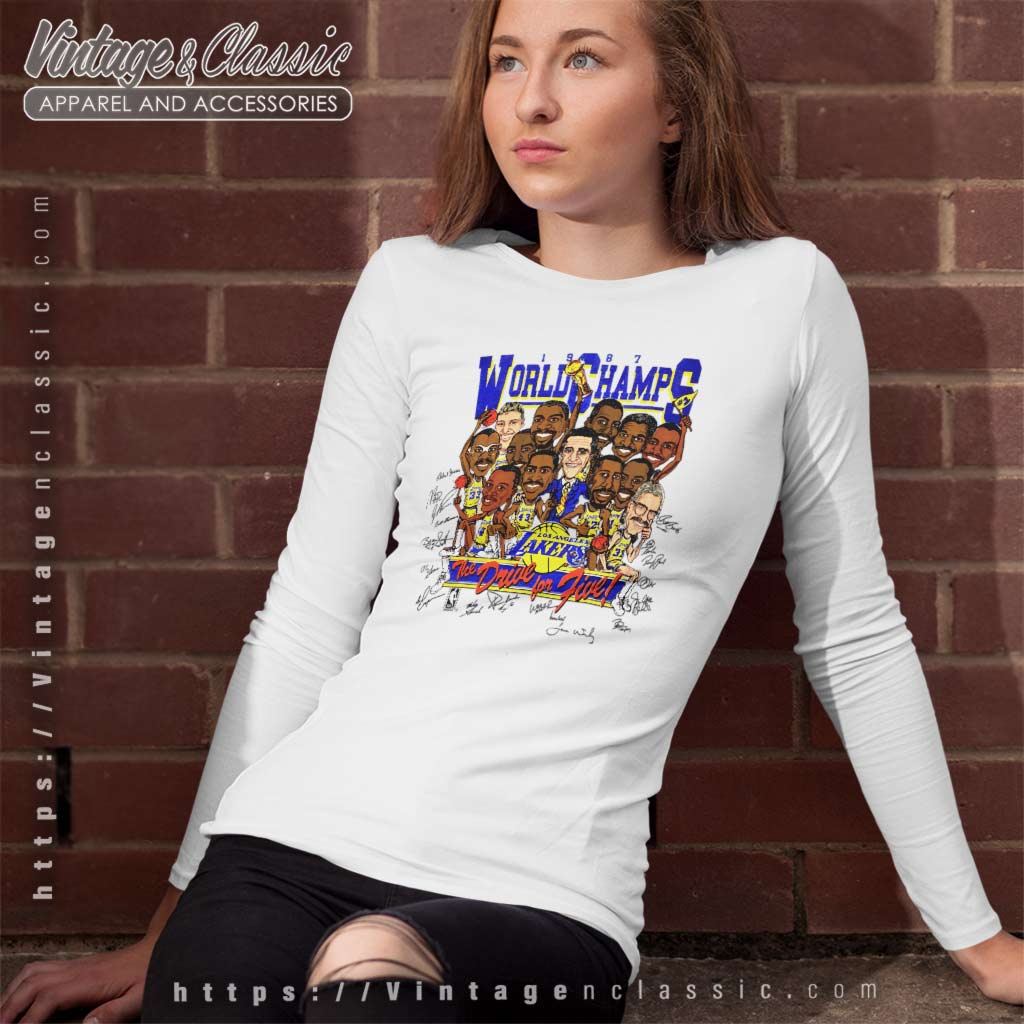 Vintage Lakers 1987 World Champions Shirt - High-Quality Printed Brand