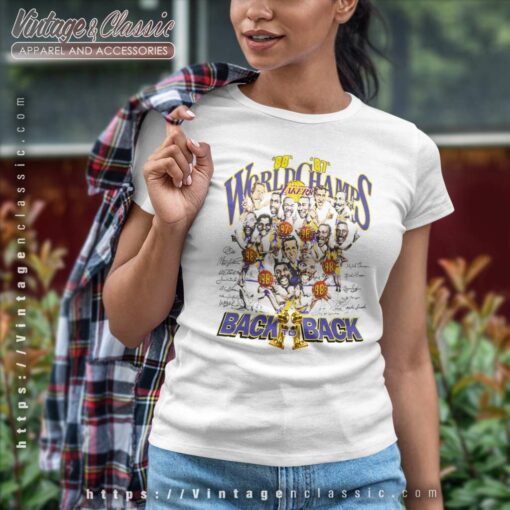 Vintage Los Angeles Lakers Back To Back Shirt