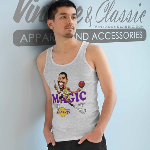 Magic Johnson Caricature Lakers Shirt