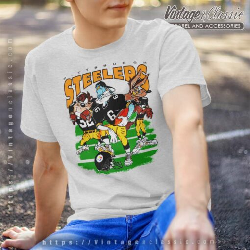 Vintage Pittsburgh Steelers Looney Tunes 90s Nfl Football Cartoon Shirt