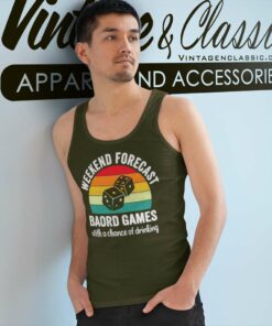 Weekend Forecast Board Games With A Chance Of Drinking Tank Top Racerback