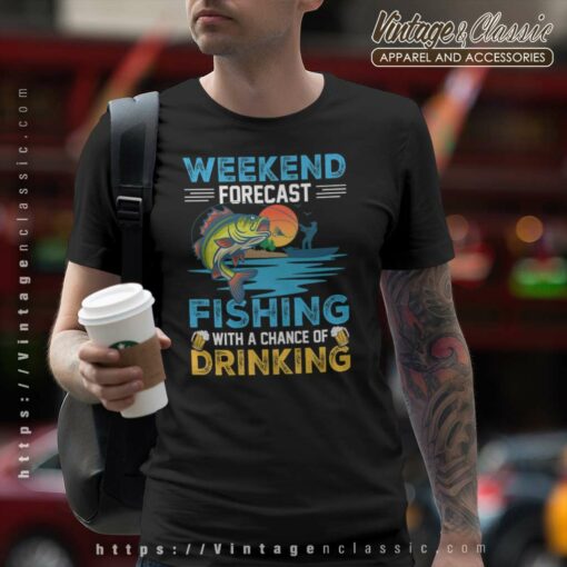 Weekend Forecast Fishing And Beer Shirt