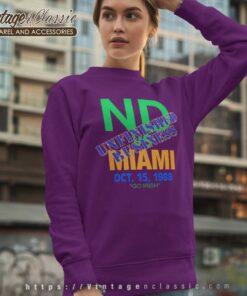 1988 Notre Dame Vs Miami Football Sweatshirt