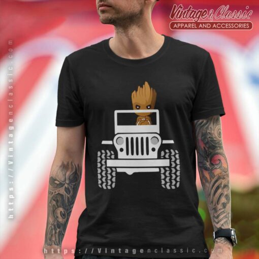 Baby Groot Drive A Jeep Shirt