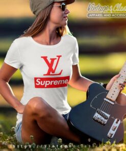 Louis Vuitton And Supreme Shirt - Vintage & Classic Tee