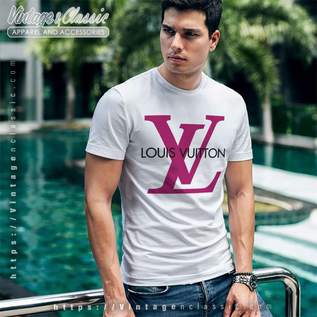 Louis Vuitton LV Pink Logo Shirt - Vintagenclassic Tee