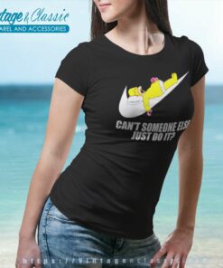 Nike Homer Simpson Cant Somebody Else Just Do It Women TShirt