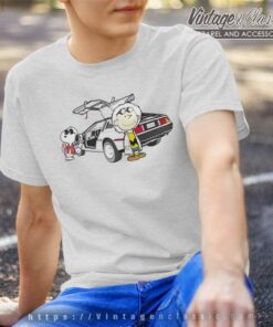 Snoopy Charlie Brown Back To The Future T Shirt