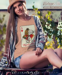 Snoopy Flying Ace Card Women TShirt