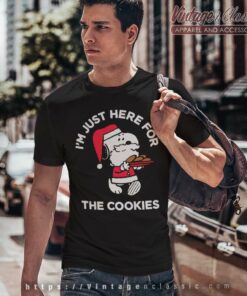 Snoopy Santa Claus Im Just Here For The Cookies T Shirt