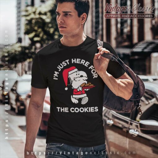 Snoopy Santa Claus Im Just Here For The Cookies Shirt
