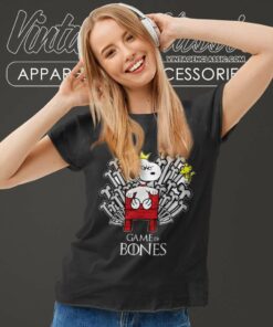 Snoopy Woodstock Game Of Bones Women TShirt