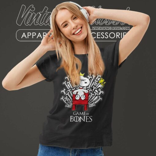 Snoopy Woodstock Game Of Bones Shirt