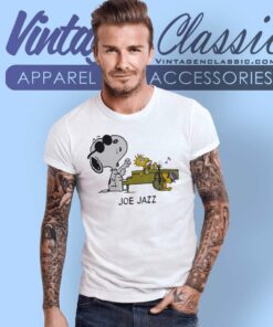 Snoopy Woodstock Joe Jazz Cartoon T Shirt