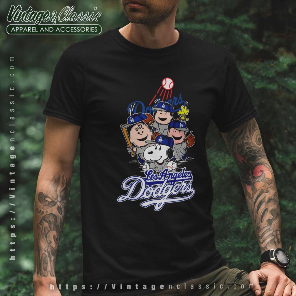 Snoopy Woodstock The Peanuts Los Angeles Dodgers Baseball Shirt -  High-Quality Printed Brand