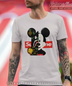 Supreme Mickey Mouse Bape T Shirt