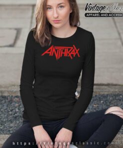 Anthrax Red Logo Long Sleeve Tee
