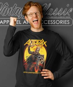 Anthrax We Ride With Death Long Sleeve Tee