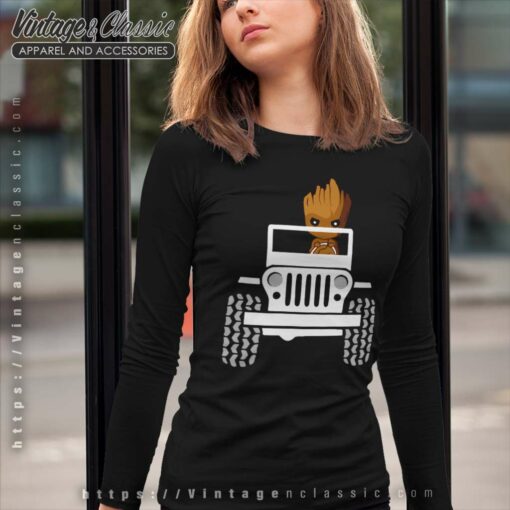 Baby Groot Drive A Jeep Shirt