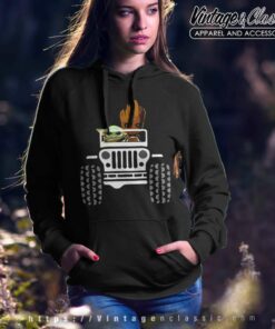Baby Yoda And Baby Groot Driving Jeep Hoodie